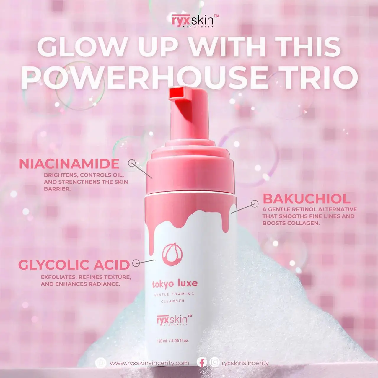 RYXSKIN TOKYO LUXE FOAM CLEANSER 120ml