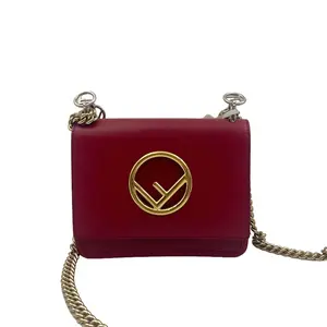 Pre-owned FENDI france Crossbody Bags Kan I F series red small chain F standard organ bag hz49092