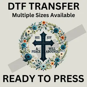Faithful and Blessed DTF Iron-On Transfer for Custom Apparel