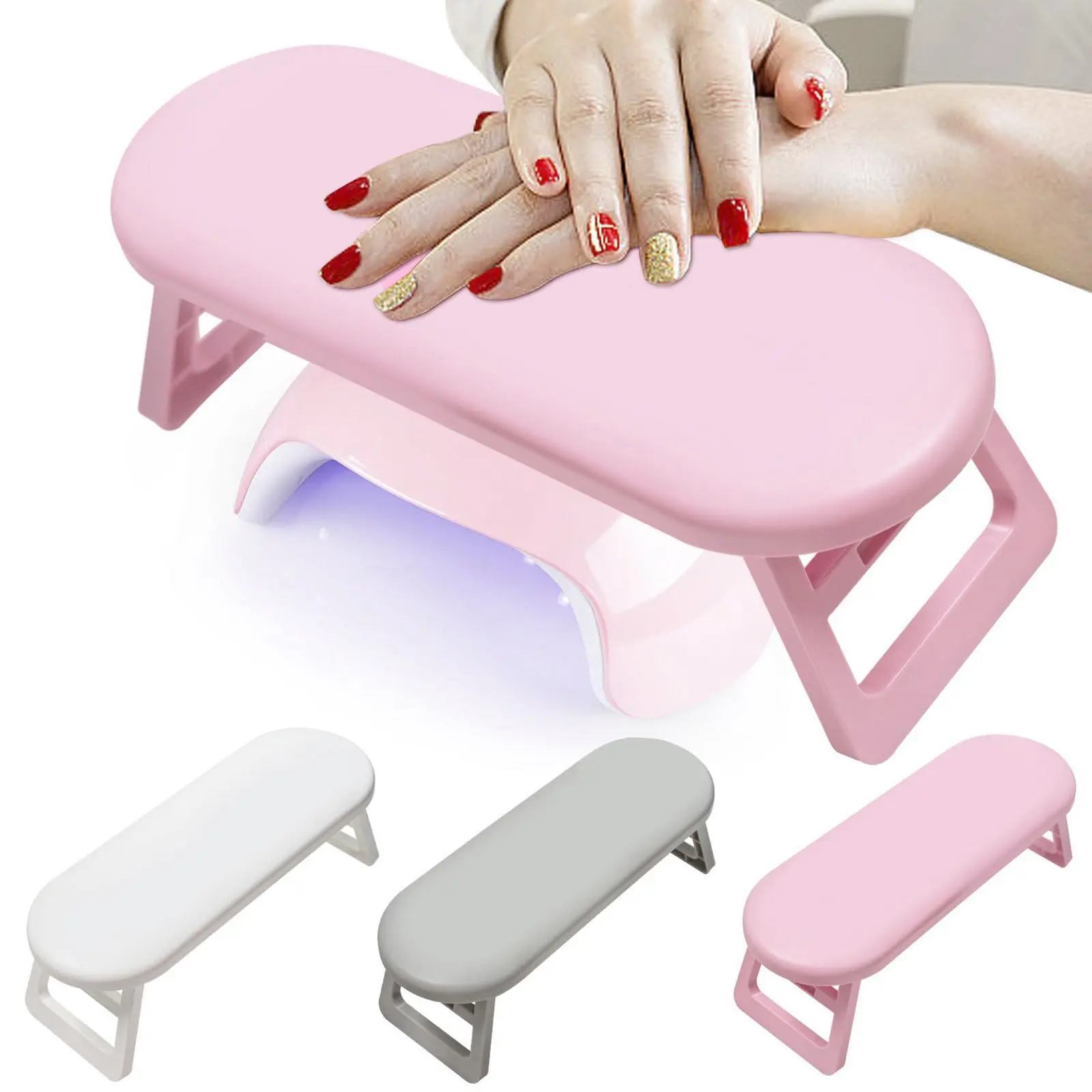 Desktop Foldable Home Nail Art Pillow Simple style manicure plastic hand pillow foldable wrist support tool portable hand pillow nail shop special tool Diy Manicure