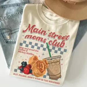 Retro Main Street Mom Club Shirt, WDW Mom Tee, Mickey Waffles Coffee Shirt, WDW Trip Family Vacation Tee