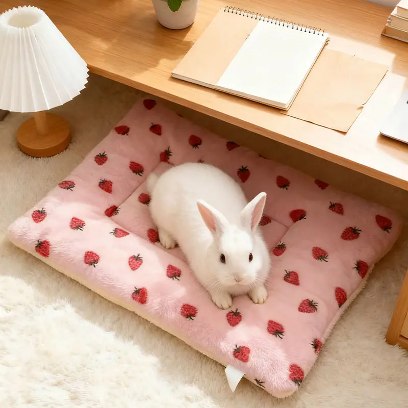 Large Pet Mattress, Washable Warm Pad, Thick Winter Sleep Mat for Chinchillas Rabbits Bunny Hamsters, Durable & Cozy Bedding, Guinea Pig Bedding, Bunny Supplies