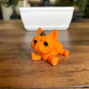 Pumpkin Pup (3D Printed, Articulating, Decor)