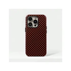 Brown Polka Dot Phone Case Compatible For IPhone 17 16 15 14 13 12 Plus Pro Max,Suitable For IPhone 17 Air