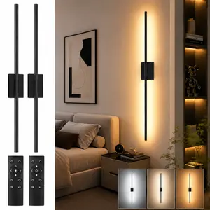 Avatar Controls Battery Operated Sconce Set of 2, 360°Rotate Easy-Charge Detachable Battery Box,3000K-6500K LED Dimmable Wireless Wall Light with Remote, Timer,Wall Lamps for Bedroom,Hallway Mother's Day Gifts