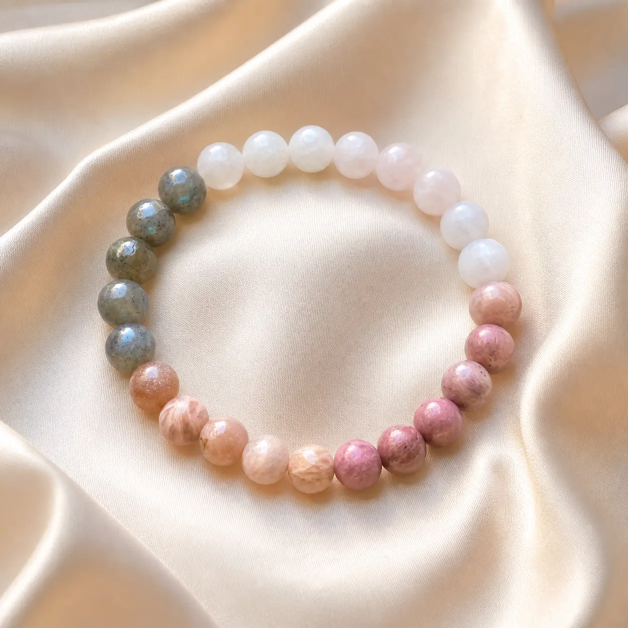 Crystal Beaded Bracelet for Women, Self Love Natural Stone Stretch Bracelet Gift