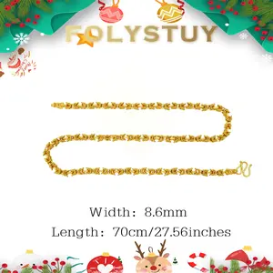 Length: 27.56 inches, Width: 8.6 mm 【FOLYSTUY (YNY11)】 Handmade large ribbed necklace, tank necklace. Can be worn with the same style bracelet.