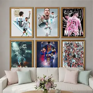 Messi Poster Famous Soccer Player Posters Leonel Messi Posters For Boys Bedroom Soccer Wall Art Gift for Fan Football Leonel Messi Wall Art Living Room Sport Room Gift for Fan Football