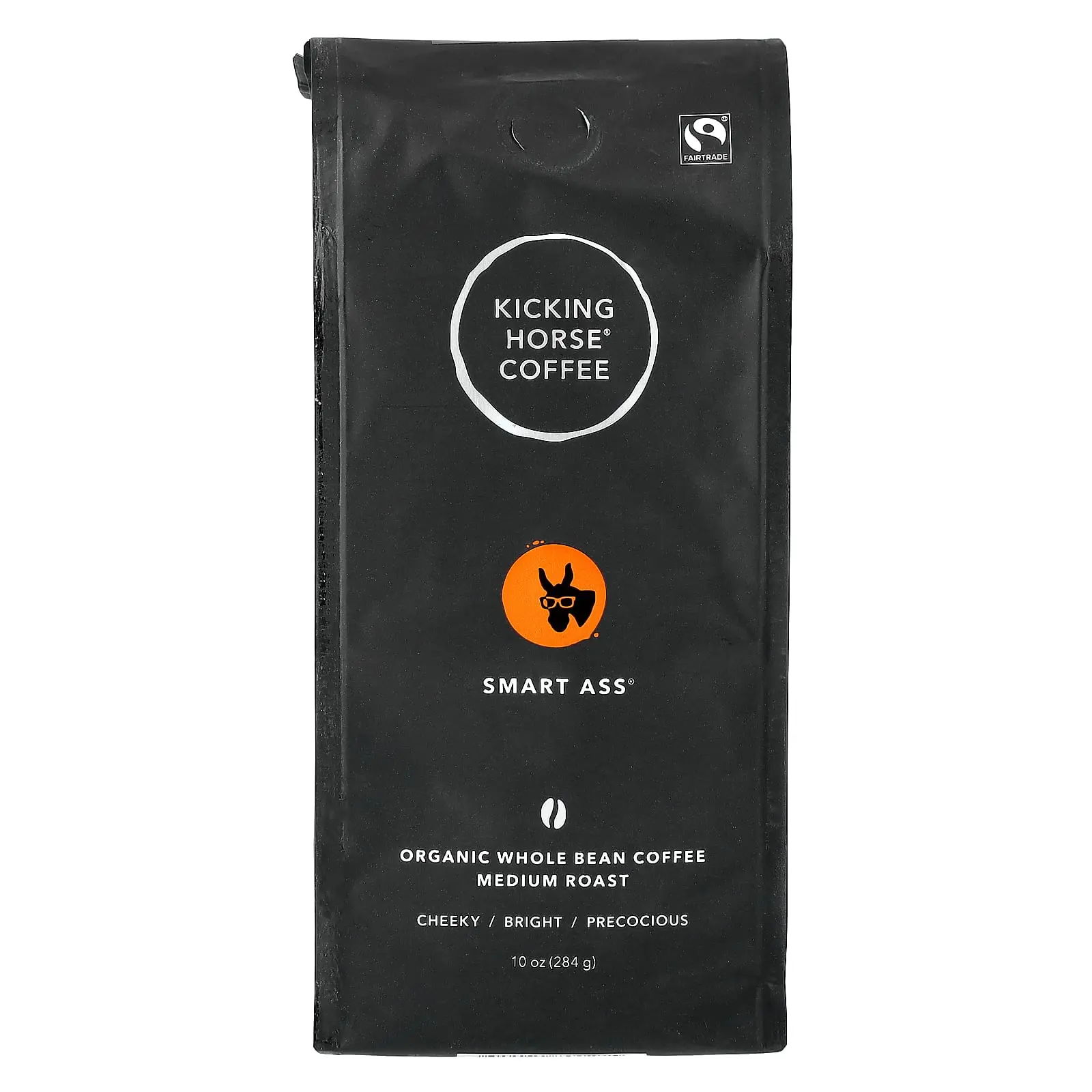 Kicking Horse Smart Ass®, Organic Coffee, Whole Bean, Medium Roast, 10 oz (284 g)