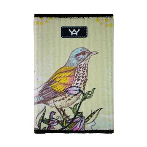 212 MAIN Enchanted Garden Print Minimalist Slim Wallet - Eco-Polyester, RFID-Safe, Front Pocket Design for Men