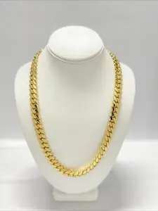 LYEECYEE fashion hip-hop jewelry necklace, 10-22mm icy diamond bubble chain, Diamond Cut Chain men's necklace, trendy street-style Cuban link necklace, the perfect gift for festivals and parties