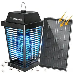 Square solar-powered mosquito killer lamp, USB rechargeable.，highly efficient pest control lamp, equipped with a 7.5W high-efficiency solar panel, suitable for gardens, terraces, balconies, camping, and yards. outdoorfun