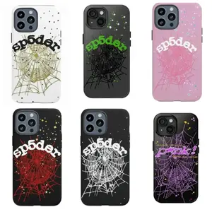 Colorful spider web 555 phone Cases For iPhone 17 16 15 14 13 12 Promax Pro Plus, Double-layer hard shell protection,best Gift