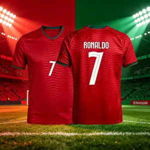 2026 Portugal Home And Away Red Green Black 7# Cristiano Ronaldo Short And Long Sleeve Soccer Jersey Fans Version