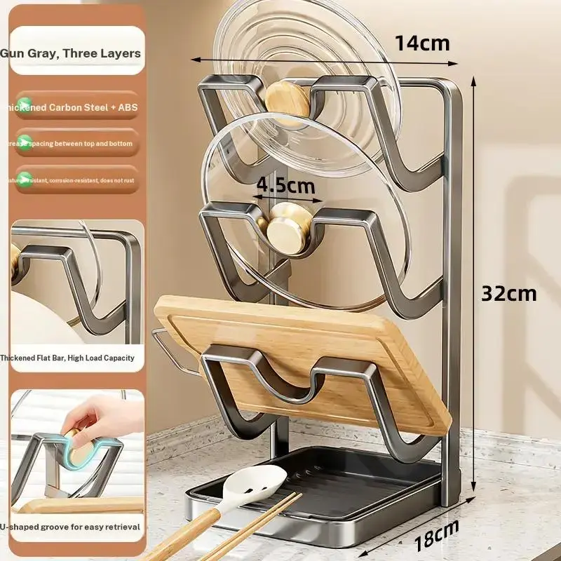 Gunmetal Gray Three Layers