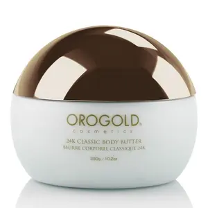 Orogold White Gold 24K Golden Body Butter - All Over Body Moisturizer for Touchably Soft Skin - 10.2 oz / 290 g