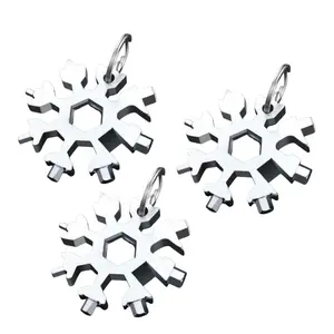 Multifunctional Snowflake Wrench, Portable Hexagon High Carbon Steel Octagonal Mini Wrench Tool Kit Set, Outdoor Combination Tool Portable with Small Bottle Lifting Device
