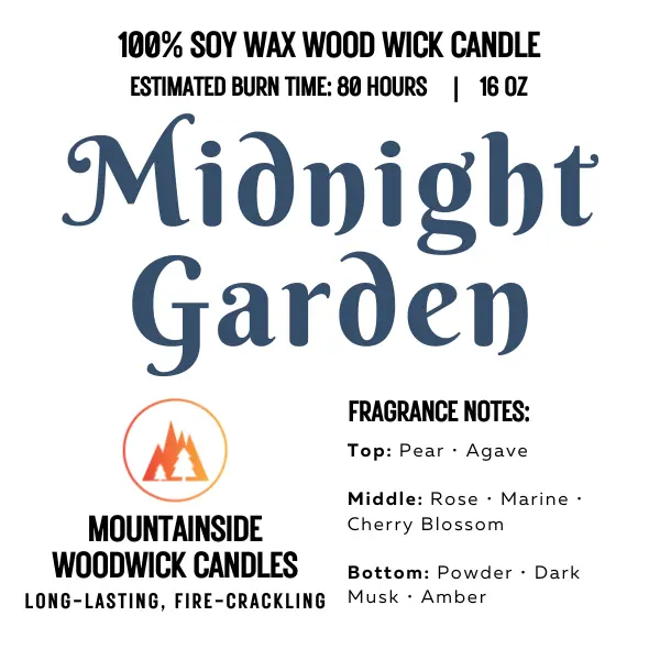 Midnight Garden (16 oz.) - Large Wood Wick Candle
