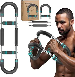 Twister Arm Trainer, Adjustable Chest Workout Equipment Upper Body Strength Training, Portable Power Twister Bar