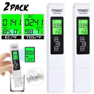 2-Pack Digital TDS Meter Water Tester 0-9990 PPM Drinking Water