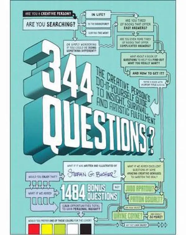 USED Book - 344 Questions: The Creative Person's Do-It-Yourself Guide to Insight, Survival, and Artistic Fulfillment by Bucher, Stefan G. (Flexibound) - english