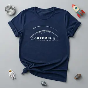 Artemis II Moon Mission T - Shirt - Space Program Tee - 2026 Lunar Flight Shirt - Rocket Launch Unisex T - Shirt Graphic Tee