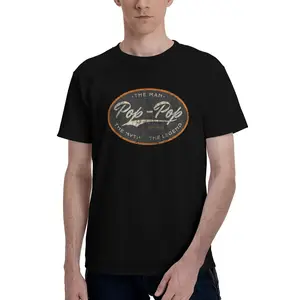 Oversized Vintage Tee Men Vintage Pop Pop New Grandpa Est.The Man Myth Legend T-Shirt