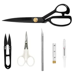 9 Inch Professional Fabric Scissors Heavy Duty Sharp Tailoring Shears Multi-Purpose Sewing Leather Cutting Scissors for Craft Clothing Household Office Use