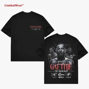 Combatwear Justin Gaethje Ufc 324 #andnew Interim Lightweight Champion Tee Vintage Mma Graphic Design 100% Cotton Gym We Lightweight Unisex T-Shirt