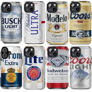 Vintage Busch LightMichelob UltraModeloCoors LightCoors BanquetMiller LiteBudweiserCorona Extra Can Phone Cases For iPhone 16 15 14 13 12 11