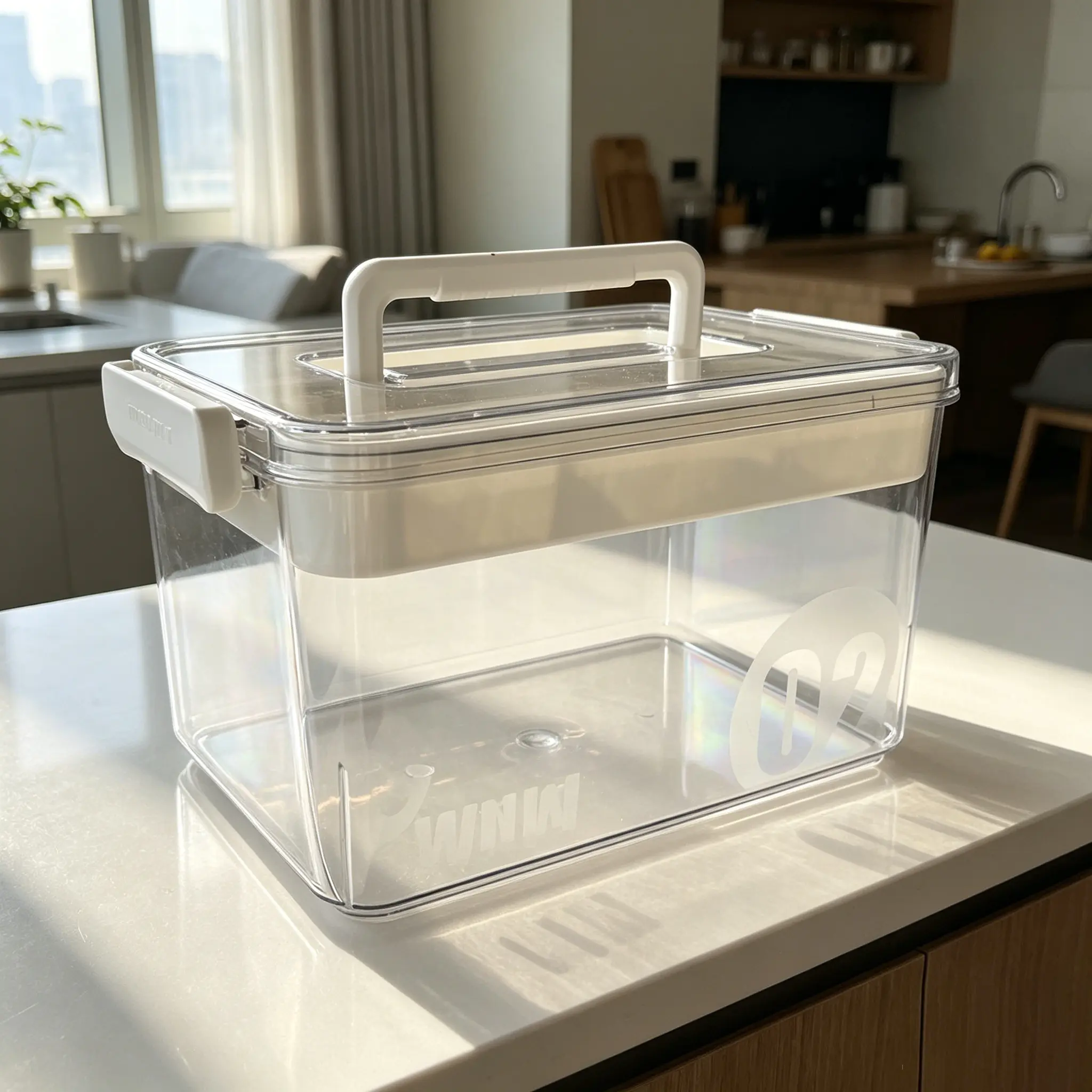 Clear Large Capacity Plastic Medicine Storage Box with Carry Handle,Thickened Empty Case with Detachable Divider Tray,Sealed Dustproof Lid Lightweight Organizer,Multi-use Bin for Pills Skincare Crafts Toys Home Office Sundries.clear storage organizer