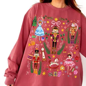 Vintage Christmas Nutcracker Sweatshirt – Crewneck Holiday Party Tee, Christmas Sweater, Nutcracker Ballet Shirt, Cottagecore Gift.