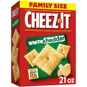 Cheez-It White Cheddar Cheese Crackers, Baked Snack Crackers, 21  Ounce (Pack of 1)