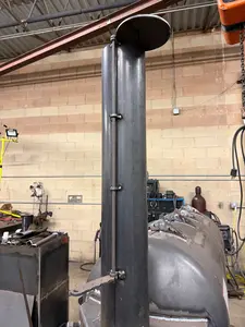 smoke stack chimney damper kit universal weld on with handle and 4 guides