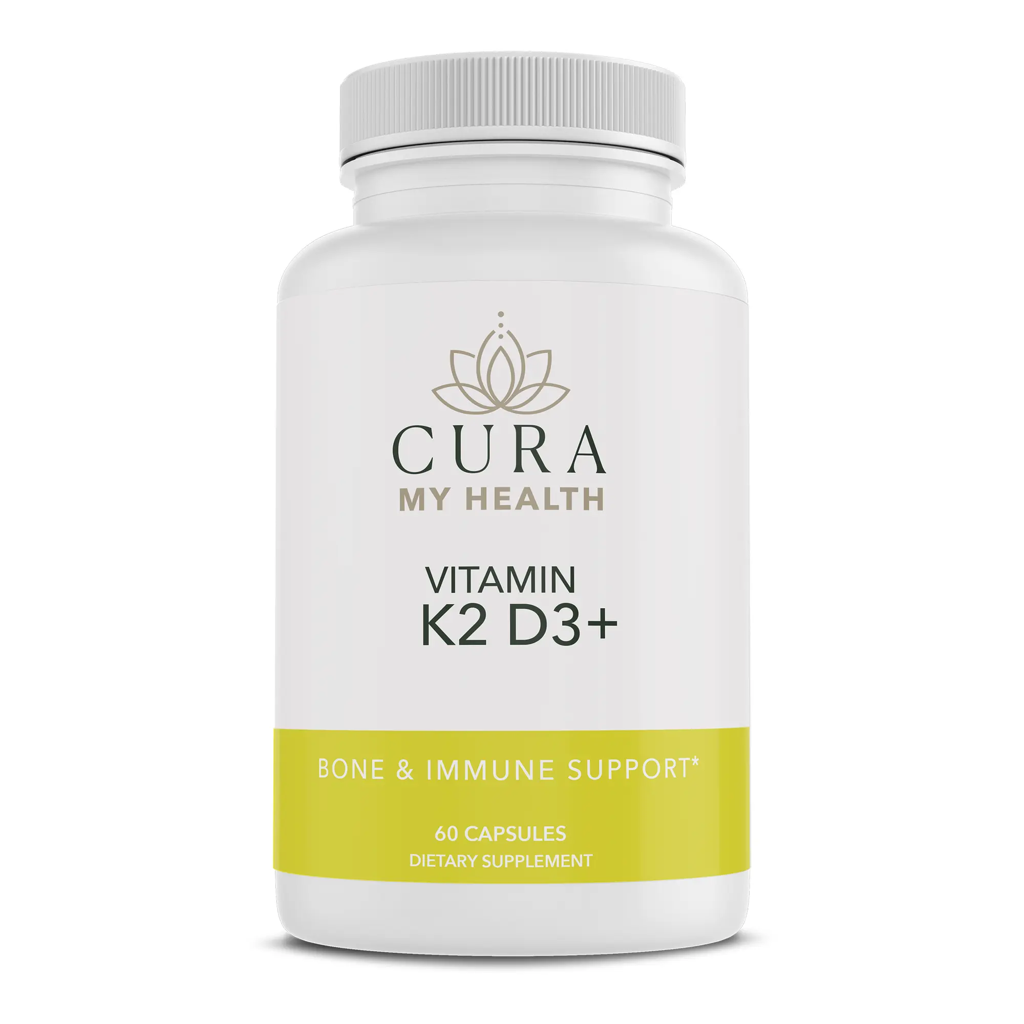 CuraMyHealth Vitamin K2/D3+ Dietary Supplement, 60 Capsules