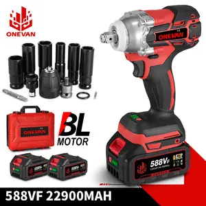 ONEVAN 280N.M  1/2" Brushless Electric Wrench Car Repair Power Tool Compatible WIth Makita 18V Battery
