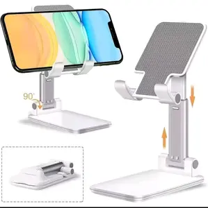 Adjustable Phone Stand - 90° Rotation & Height Adjustable for Optimal Viewing - Compatible with All Smartphones & Tablets