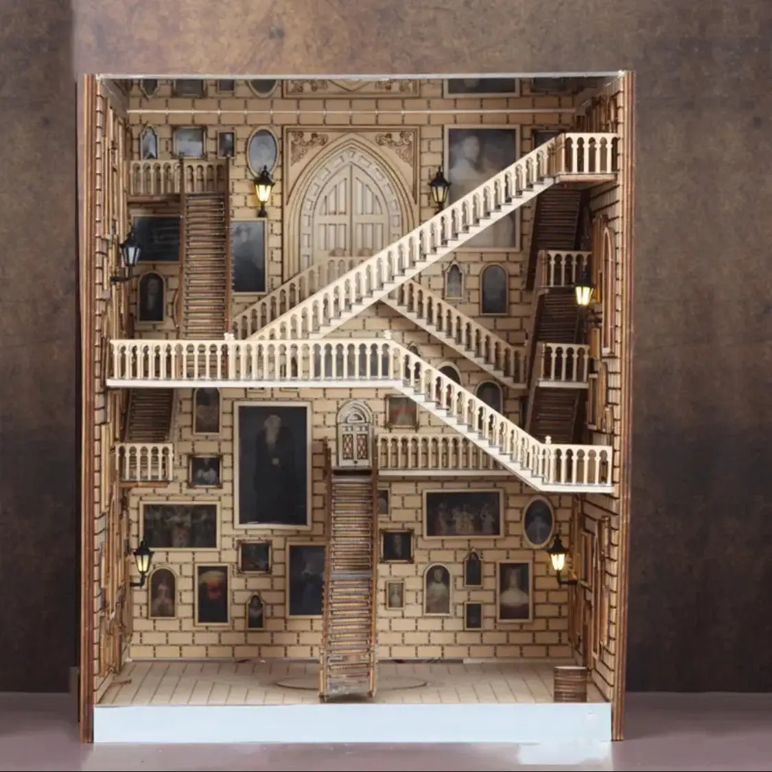 DIY Book Nook Kit 3D Wooden Puzzle, Hogwarts Castle