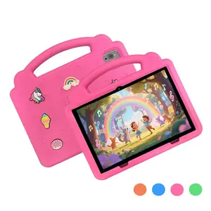 10.1-inch Android tablet, safety material, educational and entertainment all-in-one machine, parental control, multifunctional tablet, dual cameras, EVA shell anti drop, blue/pink/orange/green, no Adapter, Learning Entertainment Tablet