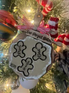 Gingerbread cookie dough ornament
