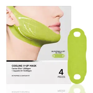V-Line Lifting， Cactox Collagen Double Chin Lifting Band for Sagging Jawline & Facial Puffiness Jaw and Chin Lifting Improvement 4 pcs