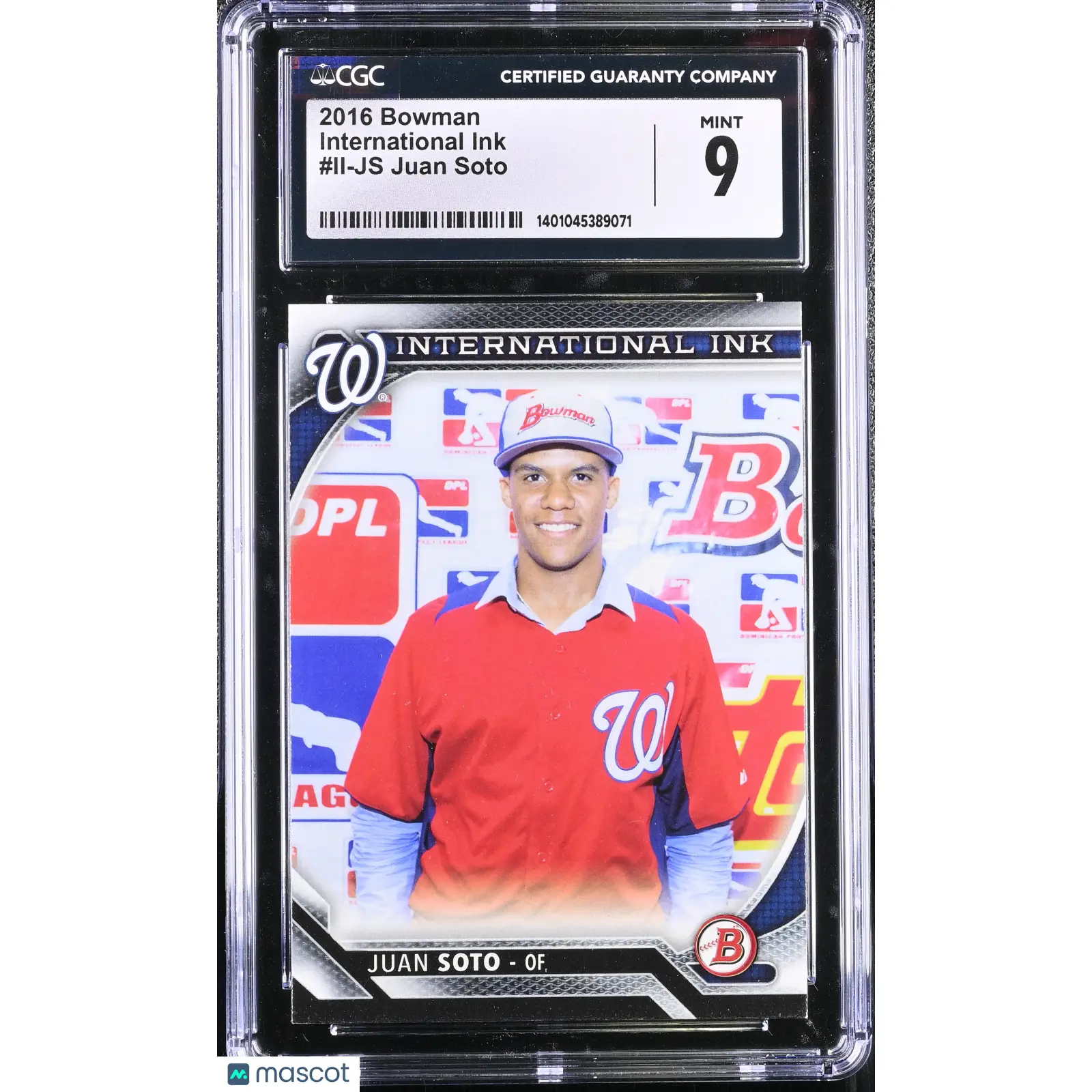 Juan Soto CGC 2016 Bowman #II JS International Ink Baseball 9