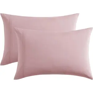 King Size Pillow Cases Set of 2 --Washed Ultra Soft &amp; Breathable Pillowcases - Brushed Microfiber Pillow Covers - Easy Care - King Pillow Cases Set - 20x40 Inches, Sepia Rose