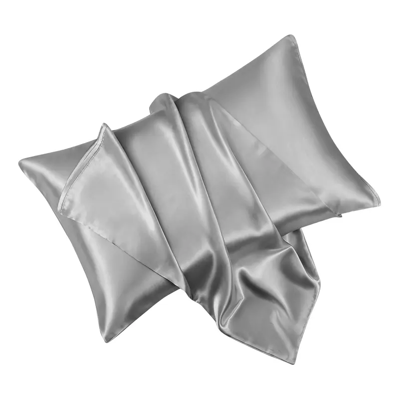 XAKING 2-Pack Satin Pillowcases (Queen/King Size) - Silk-Like 2 Piece Set, Cooling, Soft, Skin-Friendly, Breathable Solid Color, Envelope Closure, Fade-Resistant, Machine Washable, Durable Bedroom Bed Accessories, All-Season Bedding, Bedroom Decor