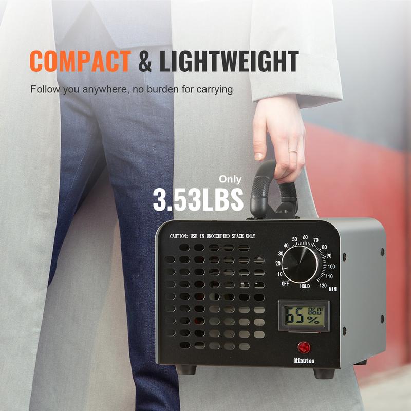 VEVOR Ozone Generator, TikTokShopBlackFriday, Max. 36000mg/h Ozone Machine, Odor Remover, High Capacity Commercial/Industrial, 0-120 Min Time Setting for Rooms & Cars  VEVOR Super Brand Day