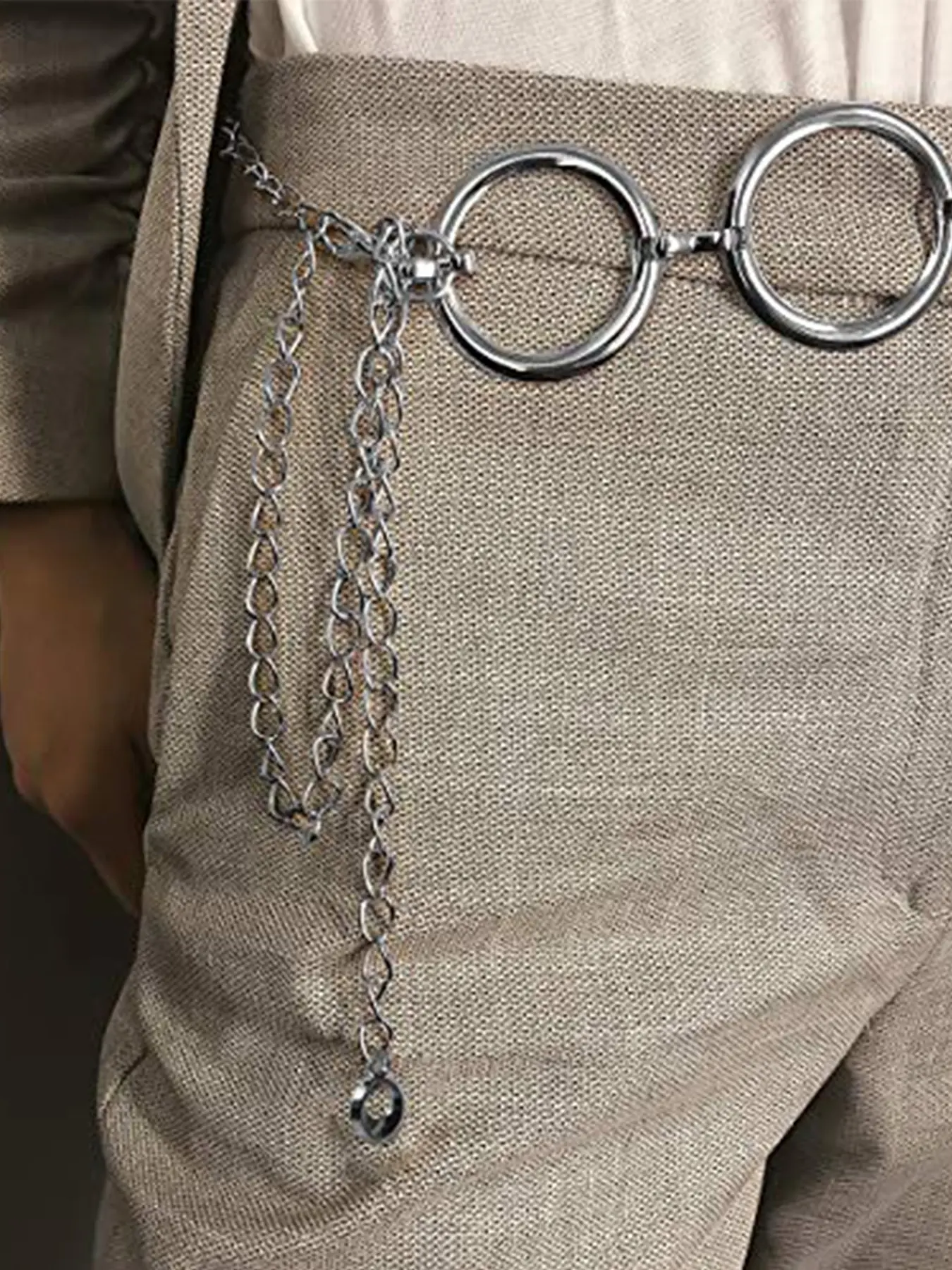 Waist Chain Circle, Gold Chain Belt Dangle Big Circles All  display picture 1