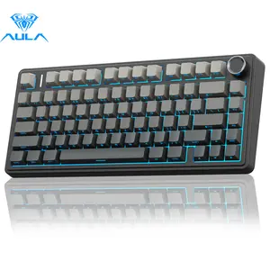 OFFICIAL AULA F75 Pro Mechanical Keyboard RGB Backlit 2.4G Wireless Bluetooth Gaming Keyboard for Gamers Gaming PC Accessories Gasket Custom Creamy Keyboard gaming accessories FallFreshness TikTokShopfalldealsforyou