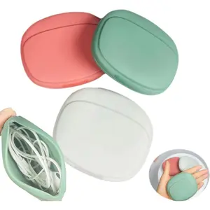 Headphone Organizer-Data  Storage Case-Mini Key Box-Portable Wired Headphone Organizer(Red-Grey-Green-3PCS)