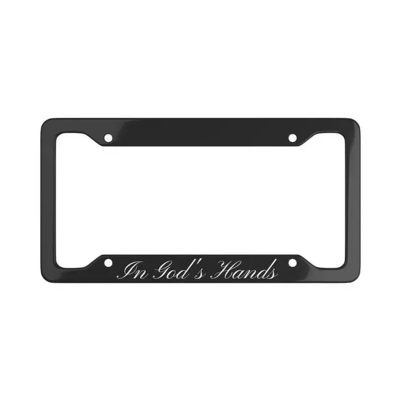 In God's Hands License Plate Frame