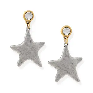 Bracha Star Shine Two Tone Earrings
